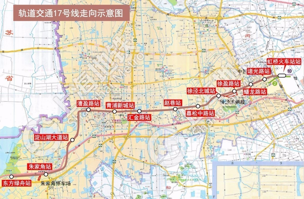 上海地铁17号线规划图图片