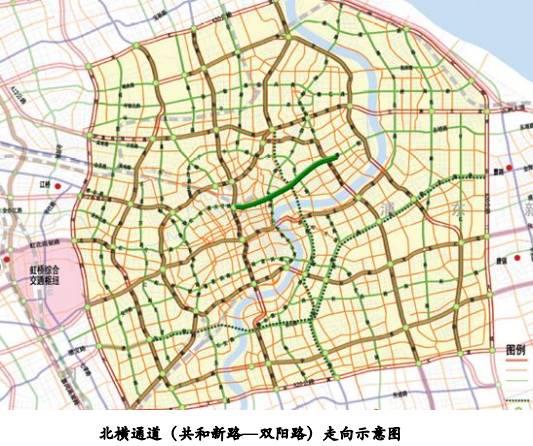 上海北横通道虹口杨浦段重大调整改为地下道路调整出入口