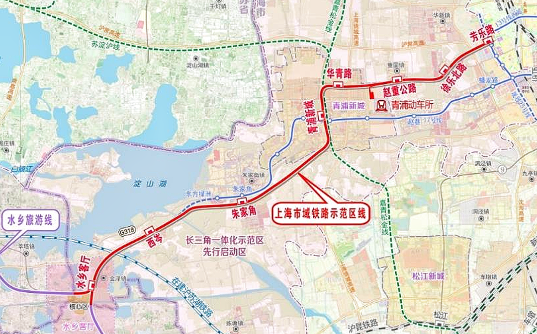 沪苏嘉城际铁路上海段上海示范区线一期工程火热开建